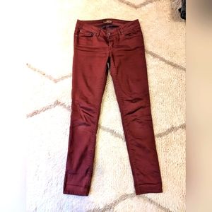 Prana Kara jeans, burgundy, size 6